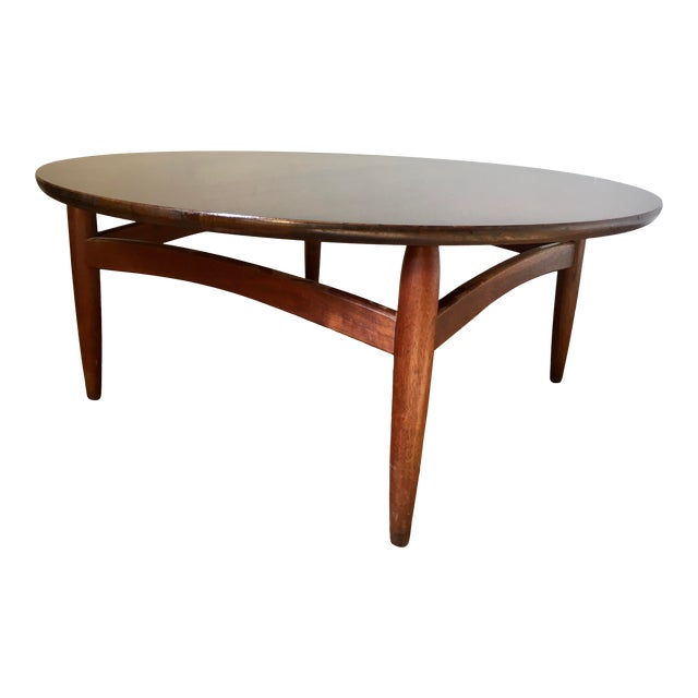 36" MidCentury Modern Round Walnut Coffee Table Chairish