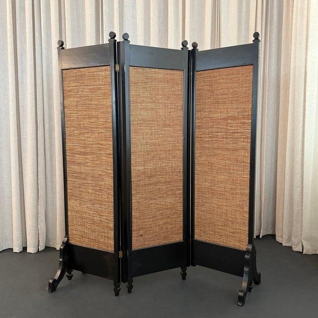 Late 19th Century Antique Eastlake Trifold Standing Floor Mirror Room Divider For Sale - Image 5 of 15