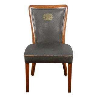 Leather Chair with Printed Logo by W.D.F. Grubb, 2000s For Sale
