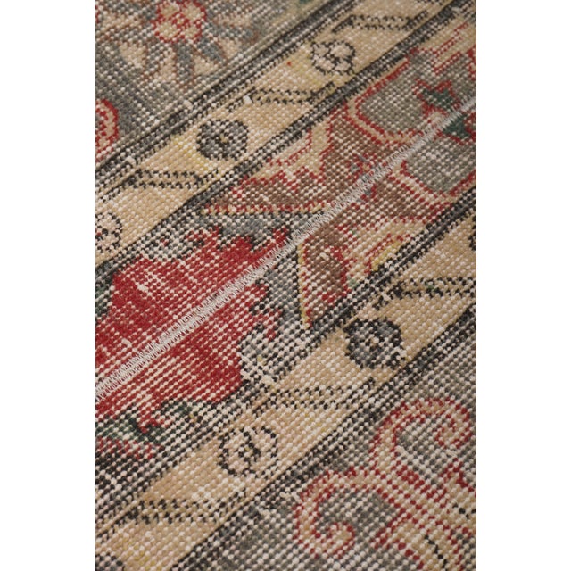 Light Yellow 1960s Distressed Extra Long Turkish Runner Rug - Stair Rug 1'7'' X 23'4'' For Sale - Image 8 of 12