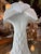 Vtg. Pair Plaster White Lacquered Palm Beach Tree Table Lamps Newly Wired Brass For Sale - Image 9 of 12