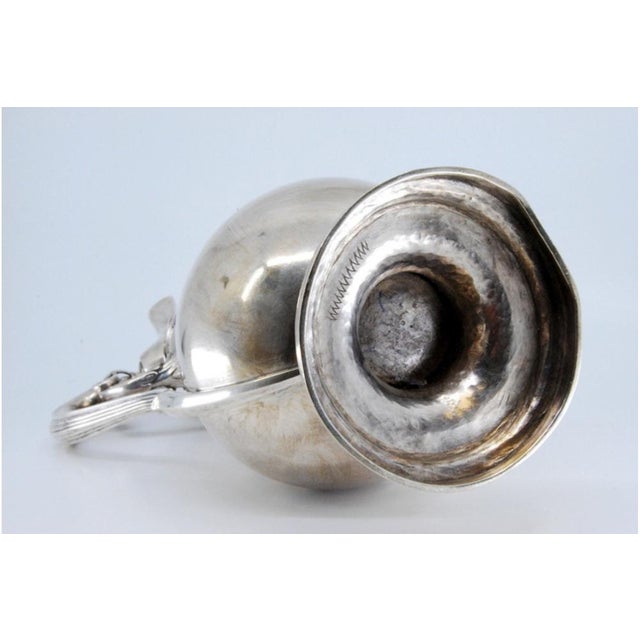 Smooth Silver Jug with Knob on Hinged Lid For Sale - Image 3 of 10