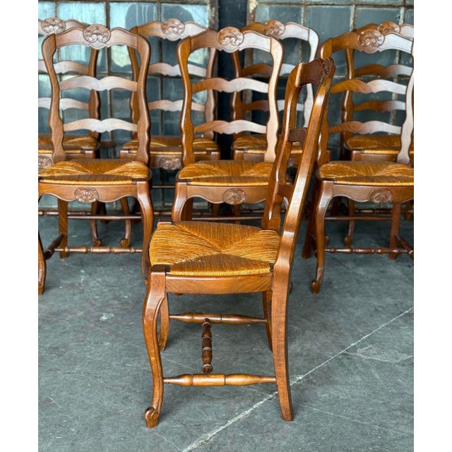 French Country Chairs, 1930s, Set of 8 For Sale - Image 17 of 18