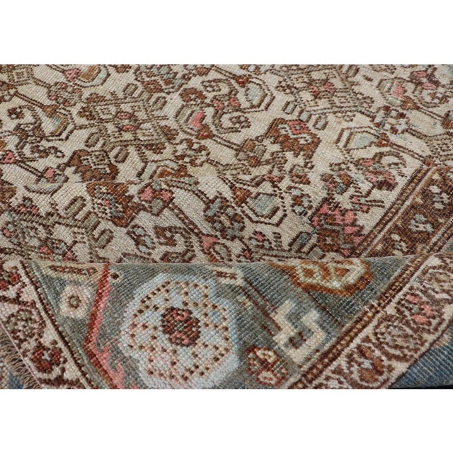 Antique Persian Bidjar Rug With Dense All-Over Herati Design 4'3 X 6'5 For Sale - Image 11 of 12
