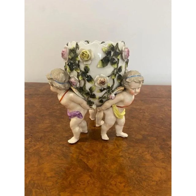 Antique Victorian Porcelain Vase from Sitzendorf, 1880s For Sale - Image 6 of 6