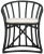 Rattan Accent Chair in Black & White For Sale - Image 9 of 9