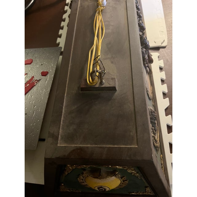 Vintage Budweiser Rare Collectible Clydesdale and Wagon Billiards Light For Sale - Image 10 of 12