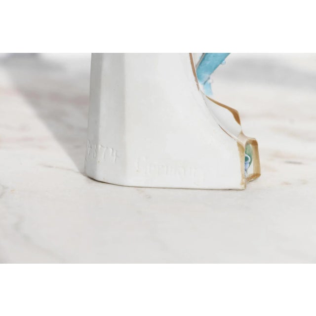 1900s Art Nouveau Musician Bisque Porcelain Vase, Germany For Sale - Image 11 of 13