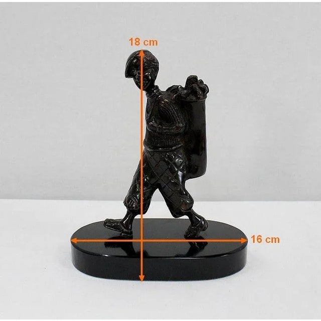 Bronze Golf Caddy Sculpture, Late 19th Century For Sale - Image 16 of 18