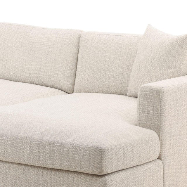 2020s Contemporary Taupe Woven Right Chaise Sofa For Sale - Image 5 of 8