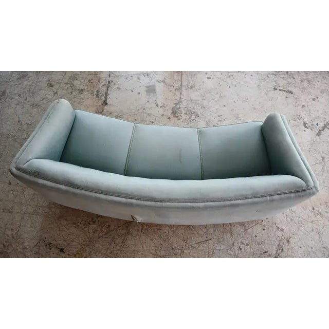 Wood Danish 1940s Curved Sofa Model 1668 by Ole Wanscher for Fritz Hansen For Sale - Image 7 of 7