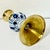 Mid-Century Boho Chic Hollywood Regency Ceramic Delft Blue & White, Brass Candle Holder For Sale - Image 11 of 11