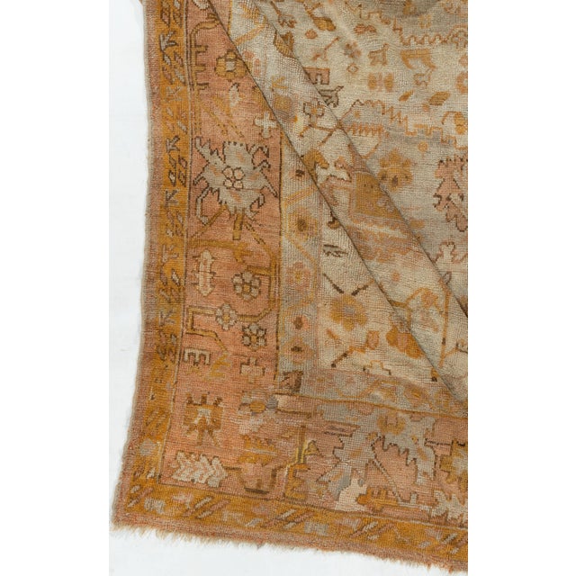 Antique Turkish Oushak Rug 11'5 X 13'2 For Sale - Image 12 of 14