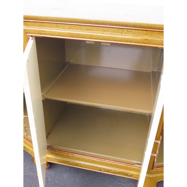 Hollywood Regency Chinoiserie Painted Buffet Sideboard Storage Cabinet 6624 For Sale In Miami - Image 6 of 18