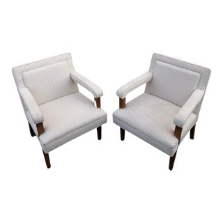1970s Mid-Century Club Lounge Chairs - a Pair For Sale