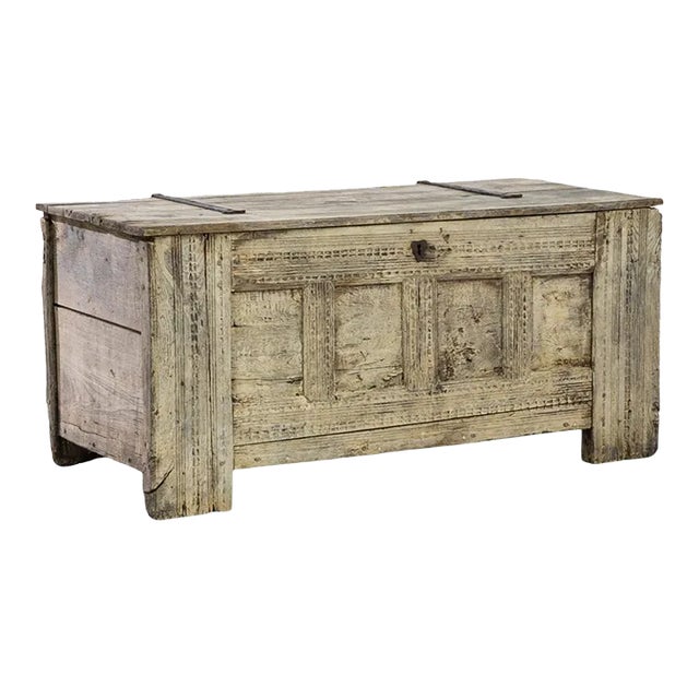 1780s German Bleached Oak Chest For Sale