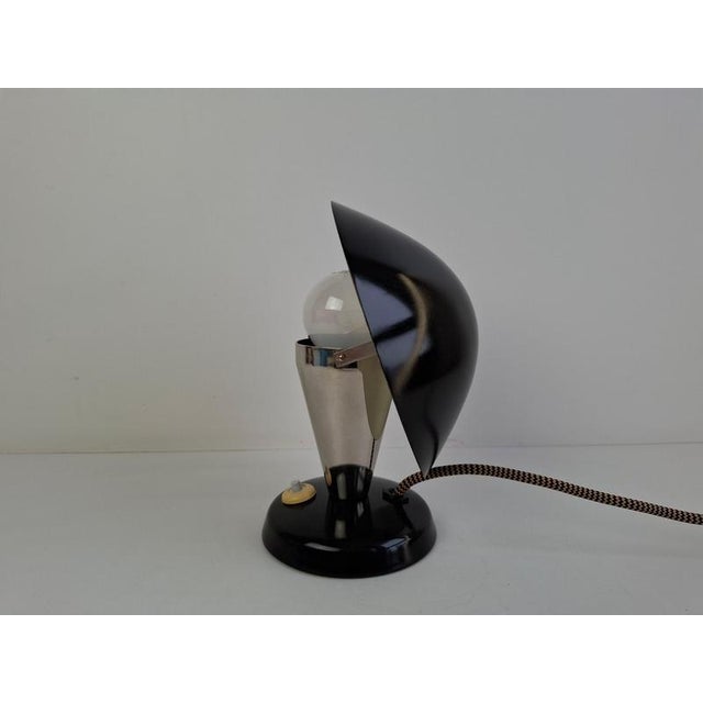 Bauhaus Mushroom Table Lamp with Adjustable Shade, Czechoslovakia, 1930s For Sale - Image 10 of 15