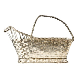 Silver-Plated Wine Basket from Christofle, 1970s For Sale