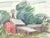 Grace Spongberg (American, 1906-1992) Country landscape, oil pastel on paper, estate stamp on reverse. Grace Spongberg...