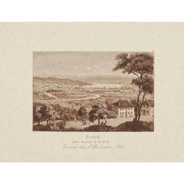 Zurich Landscape - Original Etching on Paper - 19th Century 19th Century For Sale - Image 3 of 3