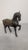 Wooden Indian Ceremonial Horse with Brass by Charles Mareck A wooden sculpture of a ceremonial horse in the Indian style,...