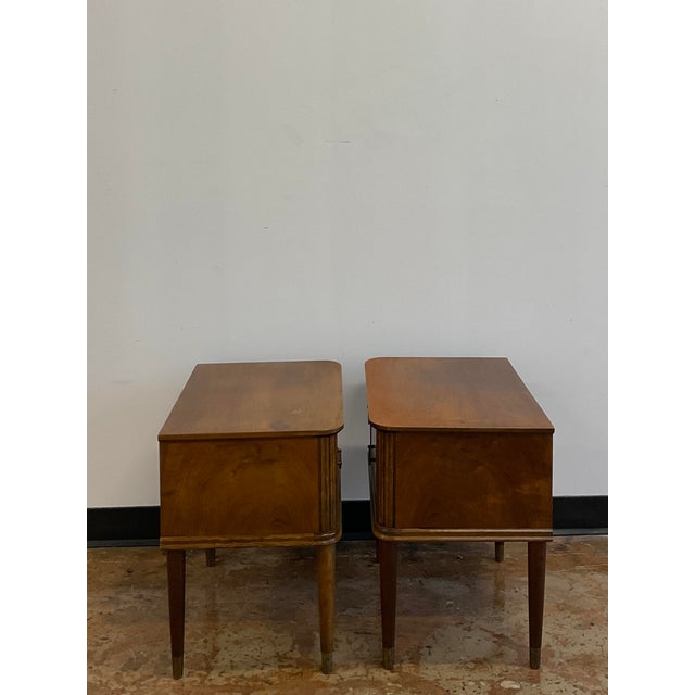 Brown Pair of Vintage Scandinavian Nightstands For Sale - Image 8 of 13