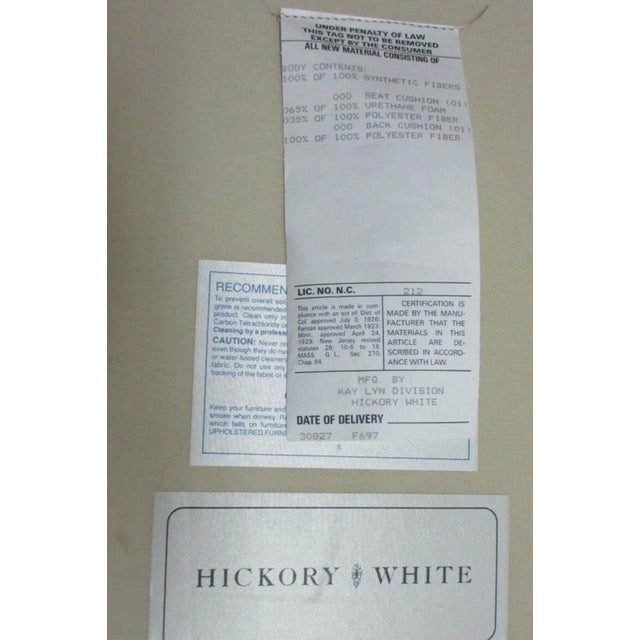 Hickory White 1980s Hickory White French Country Carved Living Room Arm Lounge Chair For Sale - Image 4 of 11