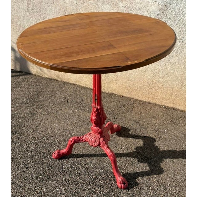 1930s Cast Iron Bistro Table, 1930 For Sale - Image 5 of 5