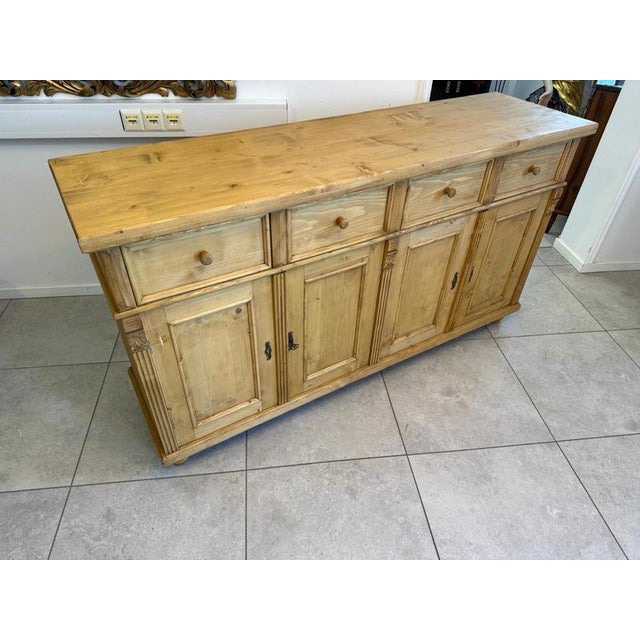Rustic Farmhouse Chest of Drawers in Spruce Wood For Sale - Image 14 of 16