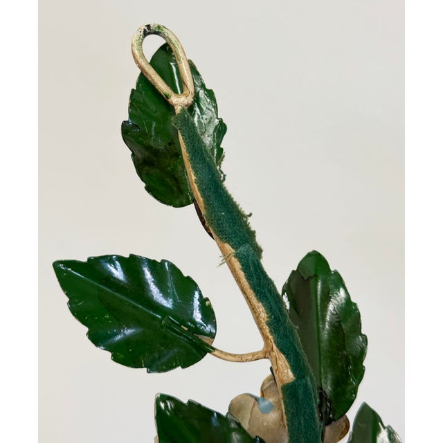 Vintage Mid-Century Italian Tole Floral Candle Sconce For Sale In Kansas City - Image 6 of 6