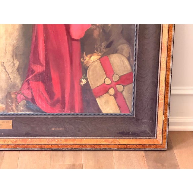 Monumental Antique Blanchefleur Abbey Figural Painting on Board, Class of 1928 For Sale - Image 4 of 8