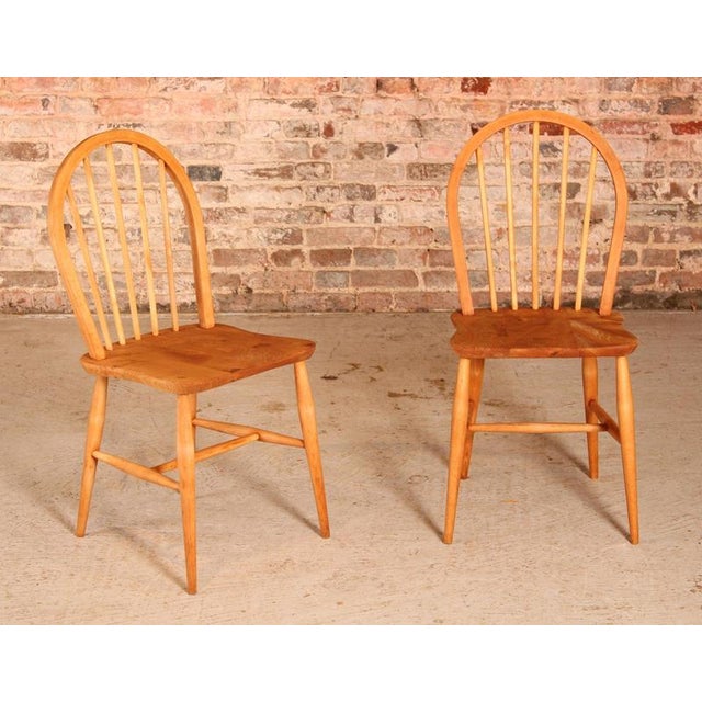 Wood Mid-Century Modern Elm and Beech Chairs from Ercol, 1950s, Set of 2 For Sale - Image 7 of 11
