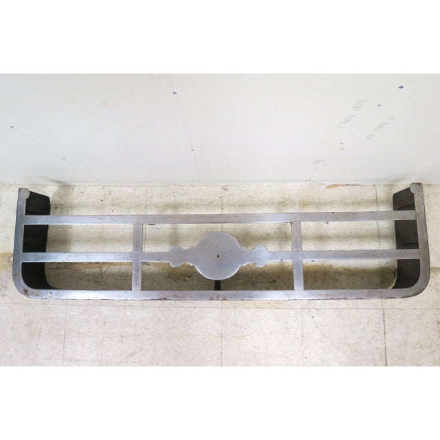 English Antique English Heavy Metal Fireplace Fender For Sale - Image 3 of 11