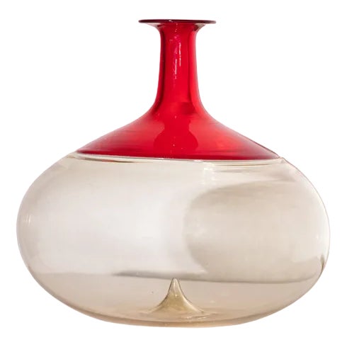 Red Vase by Tapio Wirkkala for Venini, 1990s For Sale