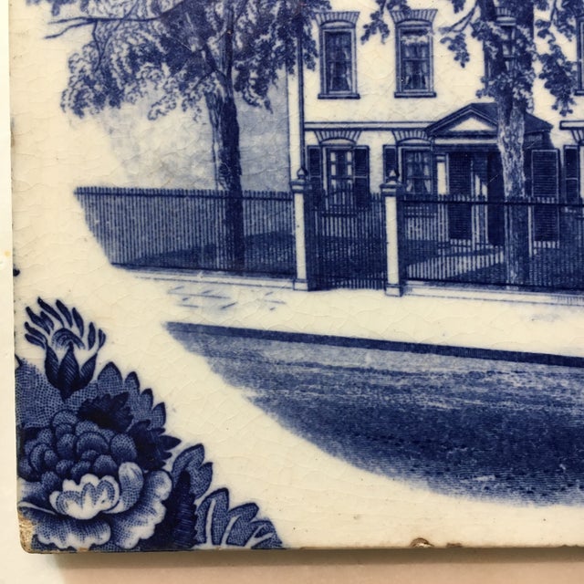 Wedgwood Delft Tile: Wadsworth-Longfellow House - 1899 I For Sale In Baltimore - Image 6 of 8