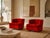 Pair of vintage Harvey Probber swivel lounge chairs upholstered in their original Jack Lenor Larsen striped velvet fabric....