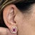 Diamond Ruby Stud Earrings 14 Karat Yellow Gold 2.41 TCW Certified For Sale - Image 9 of 17