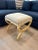 Early 21st Century Biedermeier Style Birch Upholstered Curule Stool For Sale - Image 5 of 11