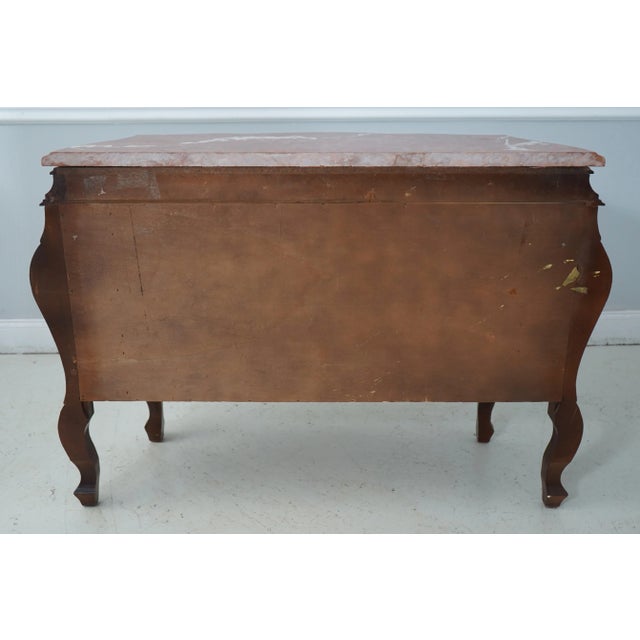 Italian Marble Top Commode Chest W. Carved Details For Sale - Image 12 of 12