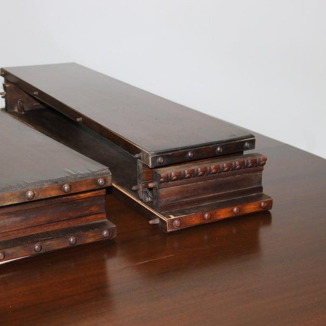 Antique Berkey and Gay Kittinger School Carved Walnut Trestle Table C1930 For Sale - Image 10 of 18