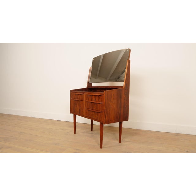 Wood Vintage Dressing Table with Mirror For Sale - Image 7 of 15