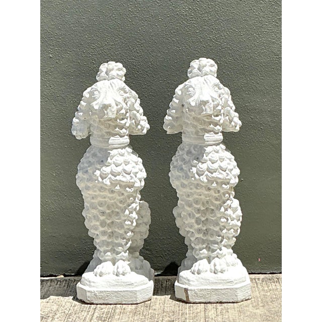 Vintage Cement French Poodle Figures For Sale - Image 13 of 18
