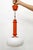Orange Vintage Space Age Pendant Light in Orange Wood & Opaline Lampshade, 1960s For Sale - Image 8 of 12