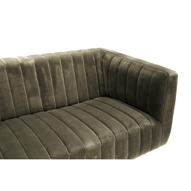 Noir NOIR Khann Sofa, Green Performance Velvet For Sale - Image 4 of 6