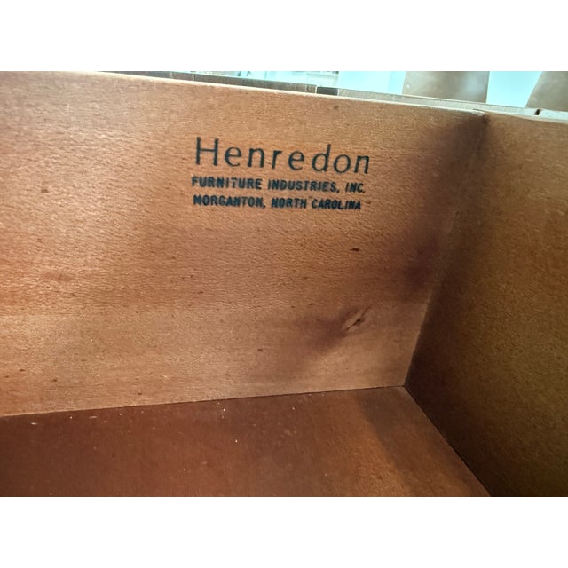 1970s Henredon Chinoiserie Walnut & Brass Credenza For Sale - Image 10 of 12