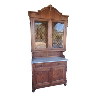 Antique Italian Walnut Cupboard, 1800s For Sale