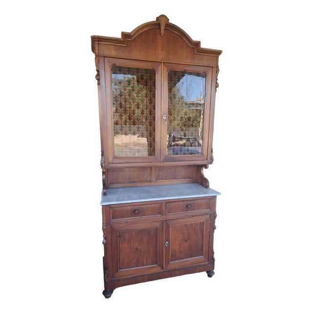 Antique Italian Walnut Cupboard, 1800s For Sale