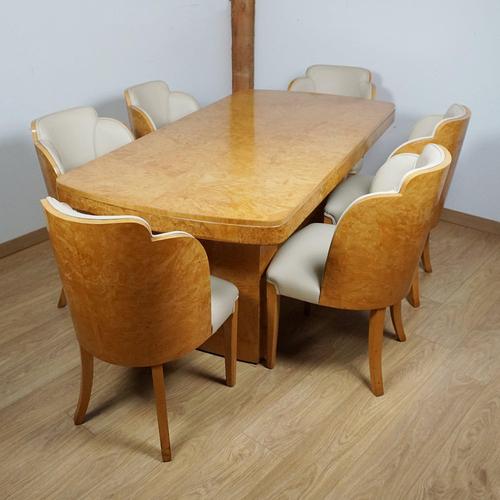 Art Deco Six Seater Dining Suite, 1930s, Set of 7 For Sale - Image 6 of 18