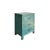 Distressed Teal Green Marks 3 Drawers End Table Nightstand Cabinet For Sale - Image 4 of 4
