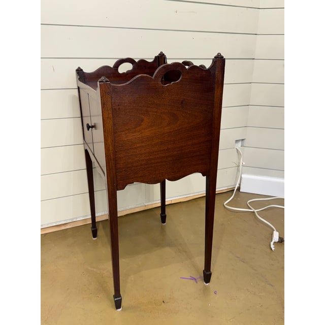 Brown English Bedside Table For Sale - Image 8 of 9